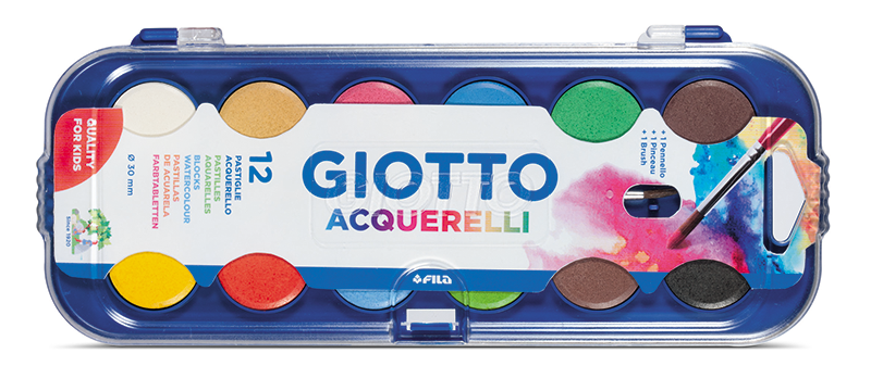 10 x Scatole Acquerelli da 12